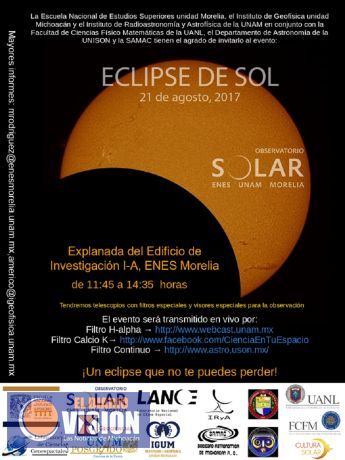 UNAM Campus Morelia invita a observar el Eclipse Parcial de Sol