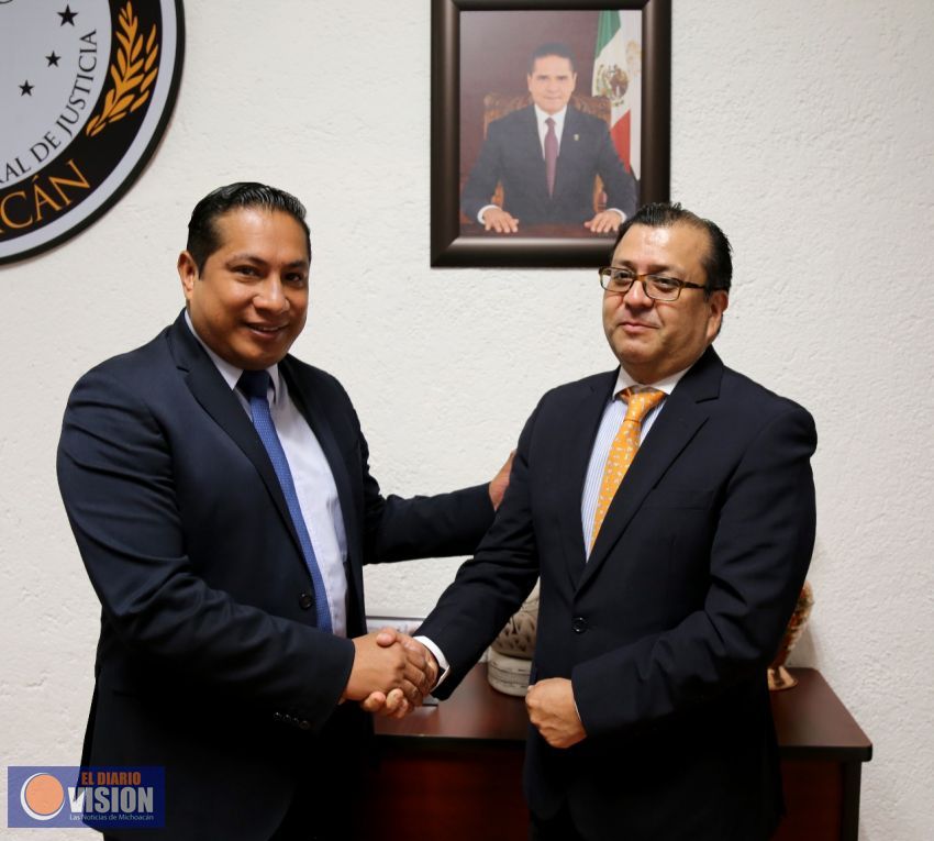 Michoacán y	Colombia estrechan lazos	de colaboración en materia de Procuración de Justicia 