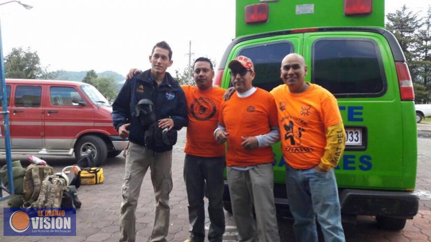 Rescatistas de Paracho, salen a brindar apoyo a damnificados de CdMx