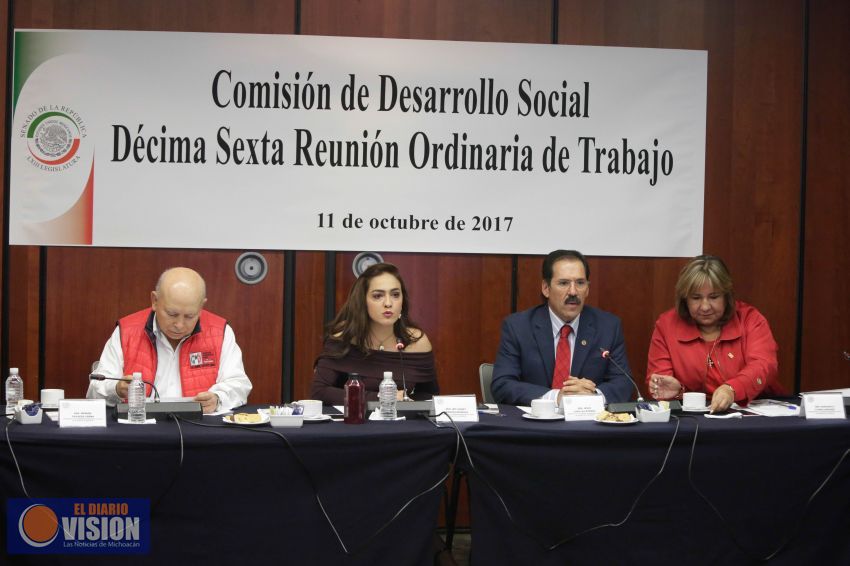 Preside senadora Iris Vianey Mendoza Décima Sexta reunión de la Comisión de Desarrollo Social 
