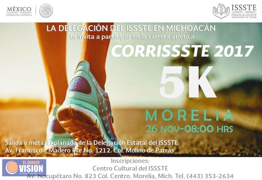Será en Morelia la carrera CORRISSSTE 2017 con un toque colonial