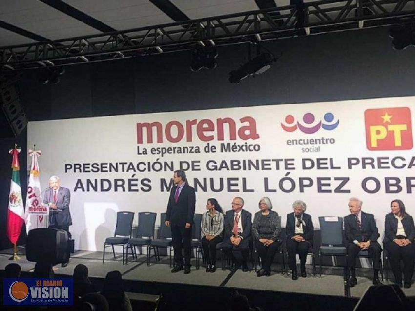 Presenta AMLO a su posible gabinete presidencial para 2018; Ningún michoacano