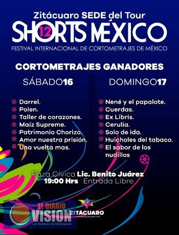 Festival de Cortometrajes Shorts México llegará a Zitácuaro