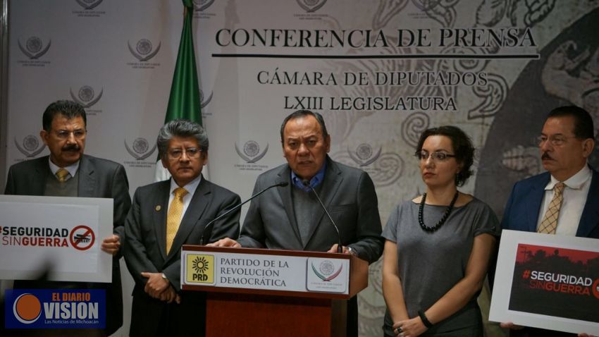 Exhorta PRD a Peña Nieto a vetar la Ley de Seguridad Interior 