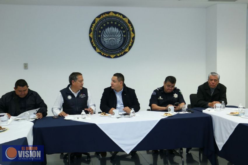 Reforzarán coordinación fuerzas policiales para dar mejores resultados en Uruapan