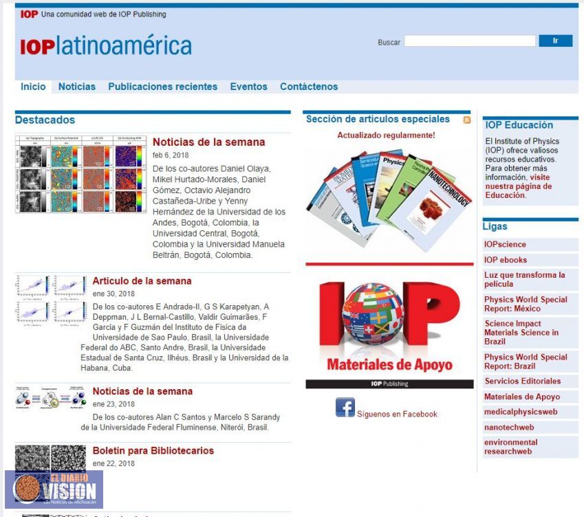 Invita la Dirección General de Bibliotecas a acceder a la  IOP-Latinoamérica 