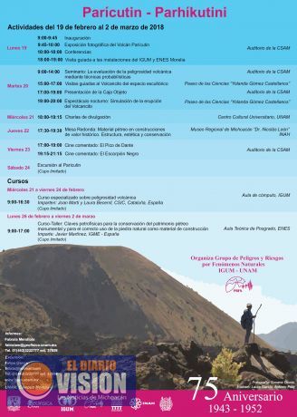 UNAM Campus Morelia invita a las actividades por el 75 Aniversario del volcán Parícutin