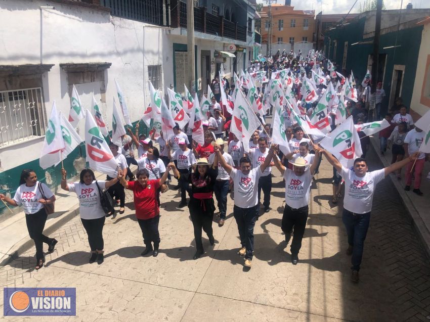 Electores de Chucandiro, Zinápecuaro e Indaparapeo cierran filas con Xóchitl Ruiz