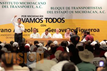 Se compromete Silvano Aureoles a un verdadero reordenamiento en el transporte público estatal