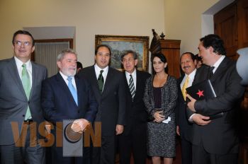 Entregan Presea Amalia Solórzano de Cárdenas a Luis Inacio Lula Da Silva 