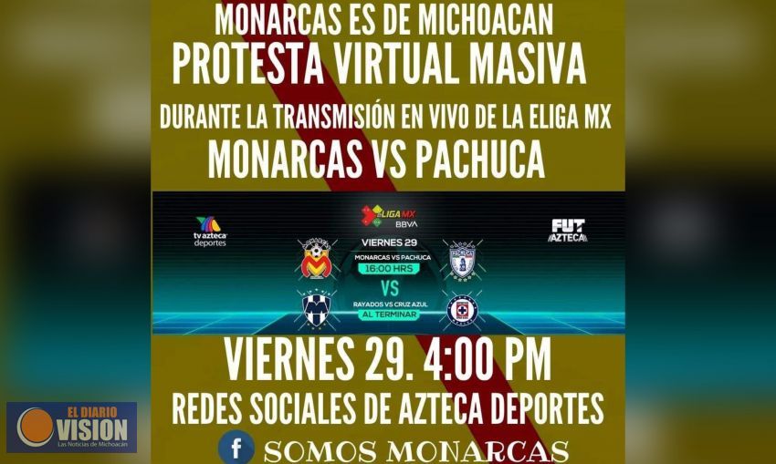 Aficionados de Monarcas, convocan a una protesta virtual en el partido de la Liga MX