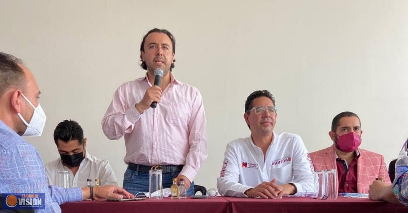 Empresarios apoyan a Iván Pérez Negrón para colaborar en la transformación de la capital michoacana