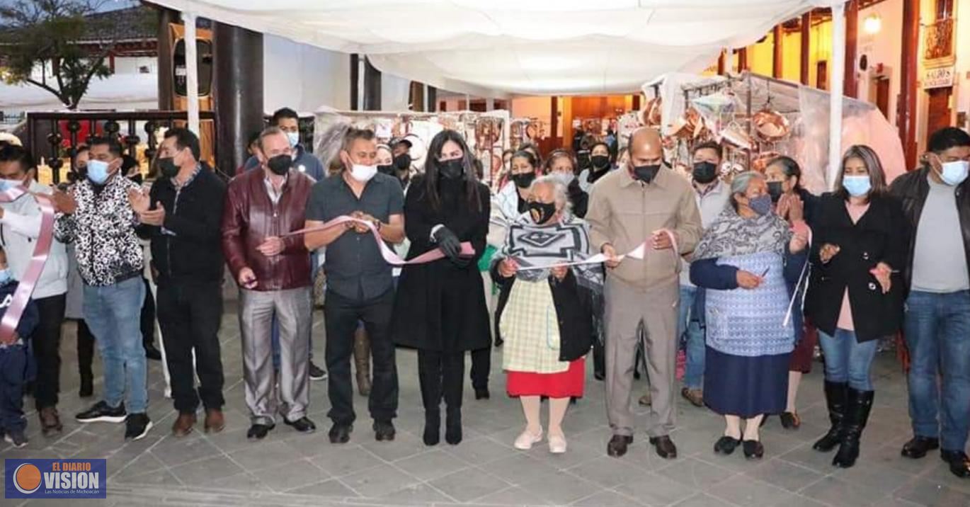 Araceli Saucedo Reyes, inauguró Festival Artesanal y Gastronómico en Santa Clara del Cobre 