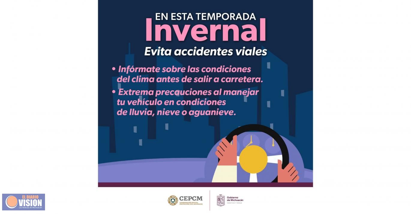 Pide PC seguir recomendaciones ante descenso de temperaturas 