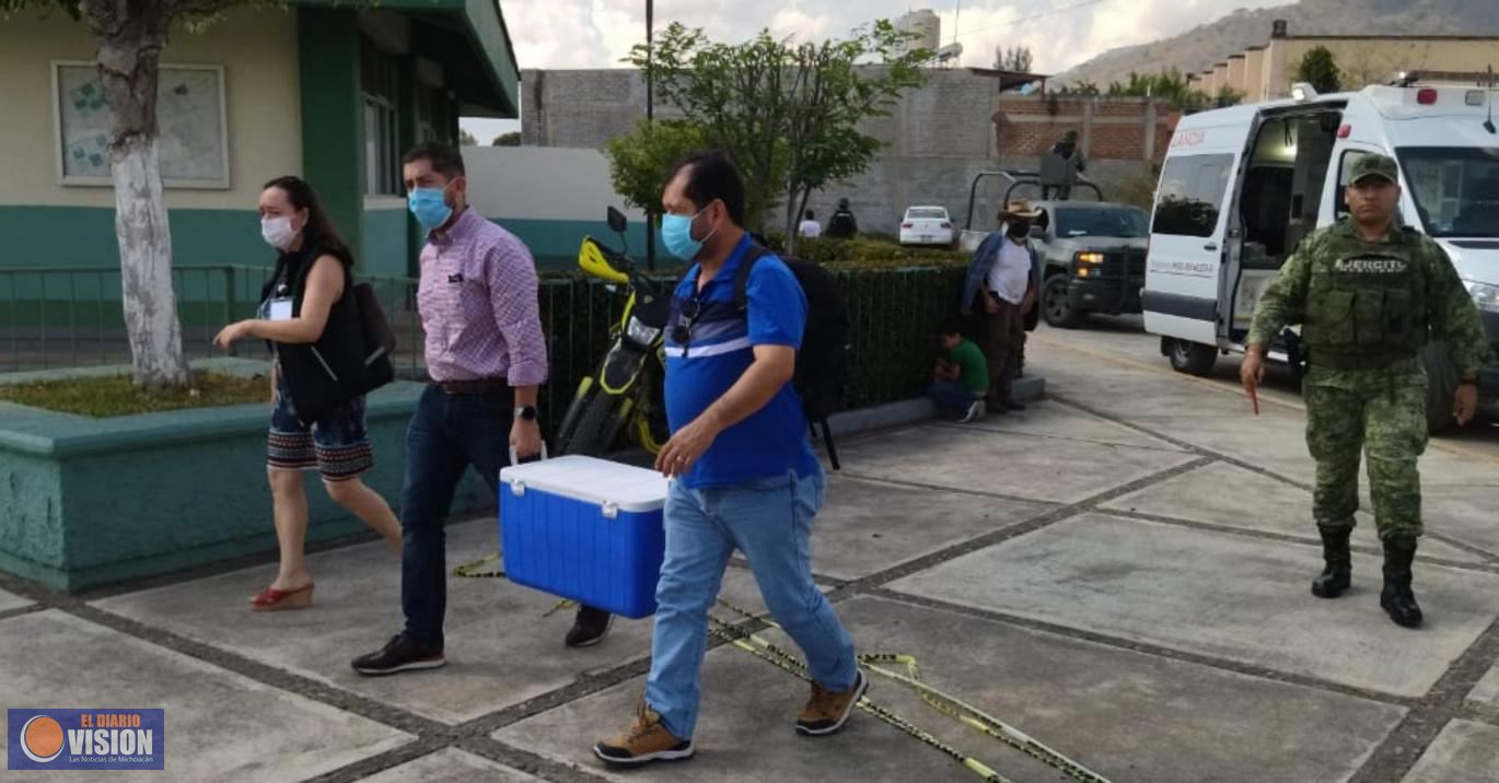 SSM traslada biológico anti COVID-19 a Coalcomán