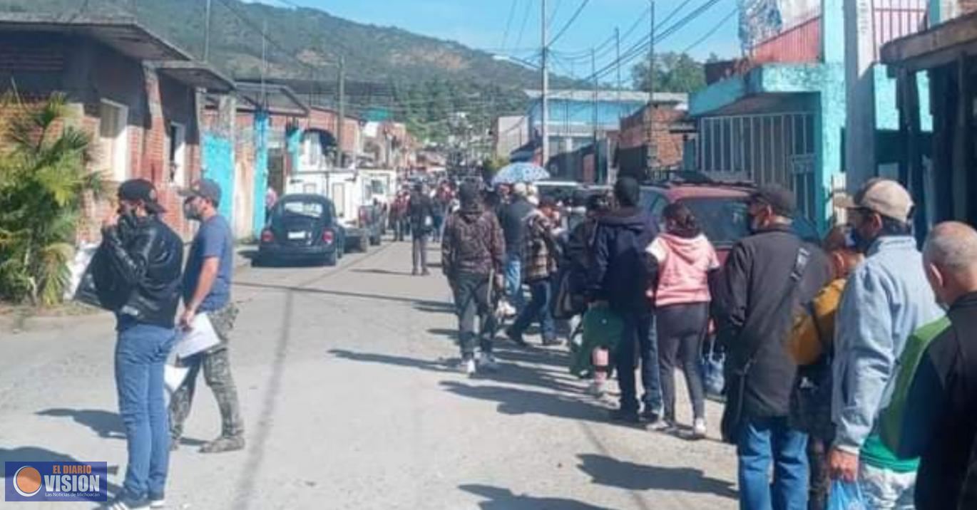Este día,  se aplicarán 7 mil 500 dosis al grupo etario de 40-59 en Uruapan 