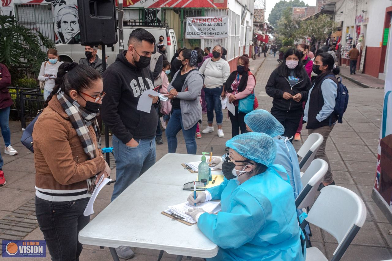 Inicia actividades módulo de pruebas rápidas COVID-19 en Uruapan 