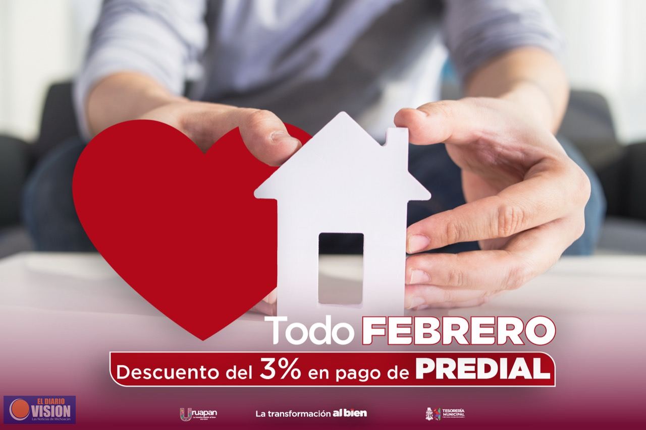 Todo febrero, 3% de descuento en impuesto predial  