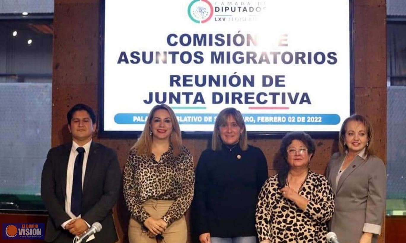 María Elena Serrano, participó en la reunión de la Comisión de Asuntos Migratorios