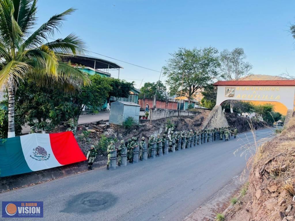 Ejército Mexicano fortalece el estado de derecho en 43 localidades de Michoacán