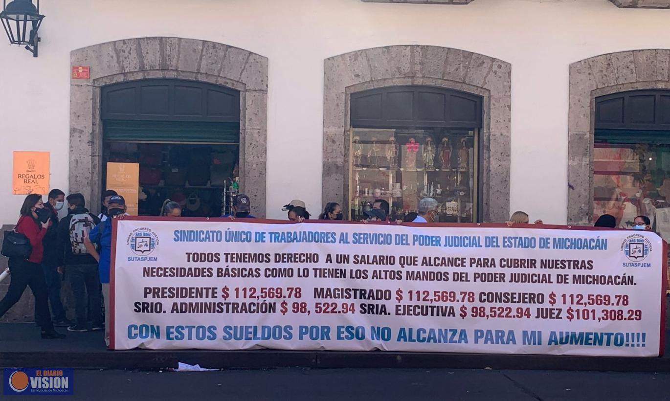 Trabajadores del Poder Judicial, reciben apoyo de sindicatos 