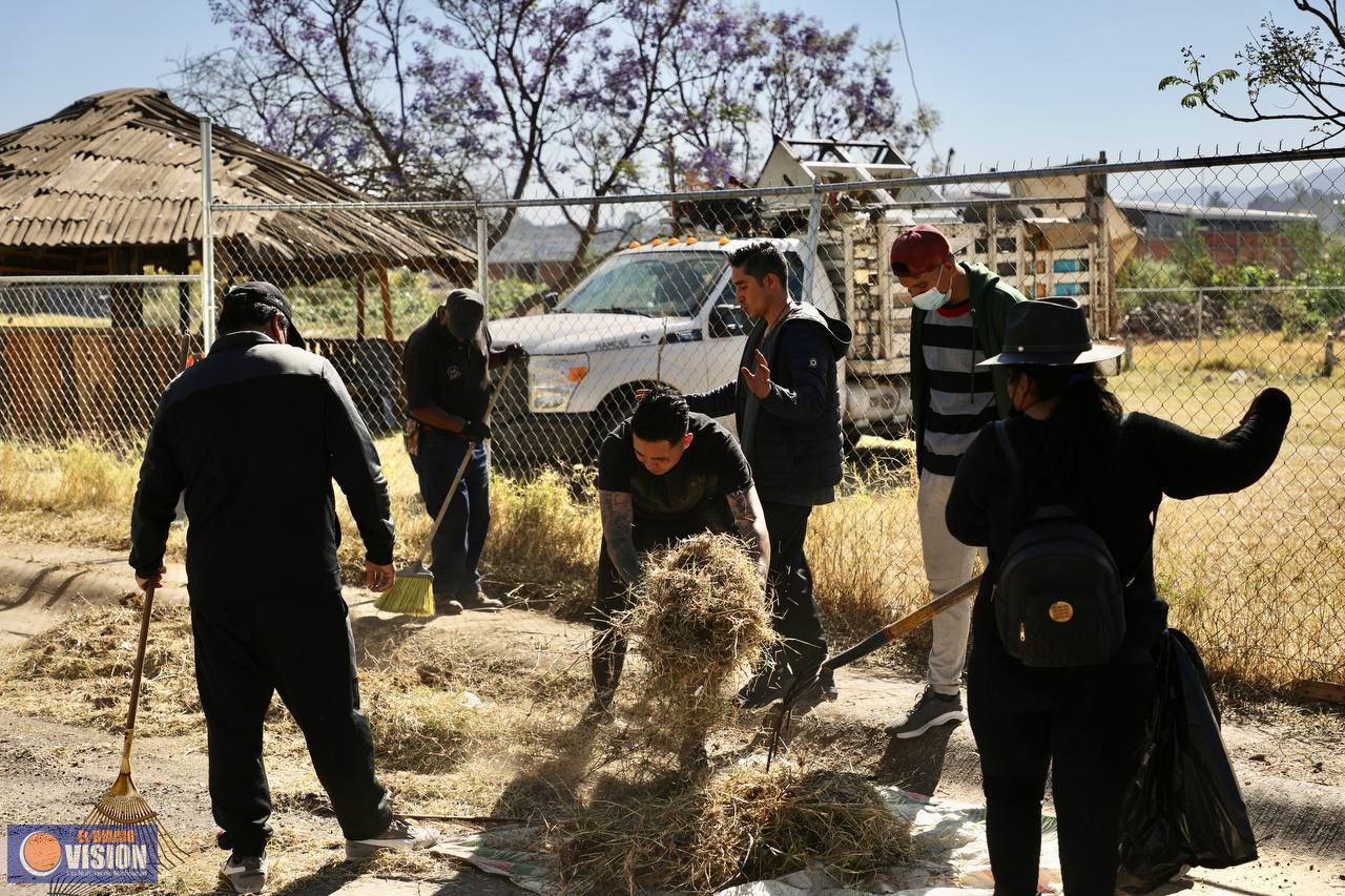 Gobierno Muncipal recupera espacio público en Loma Real de Morelia