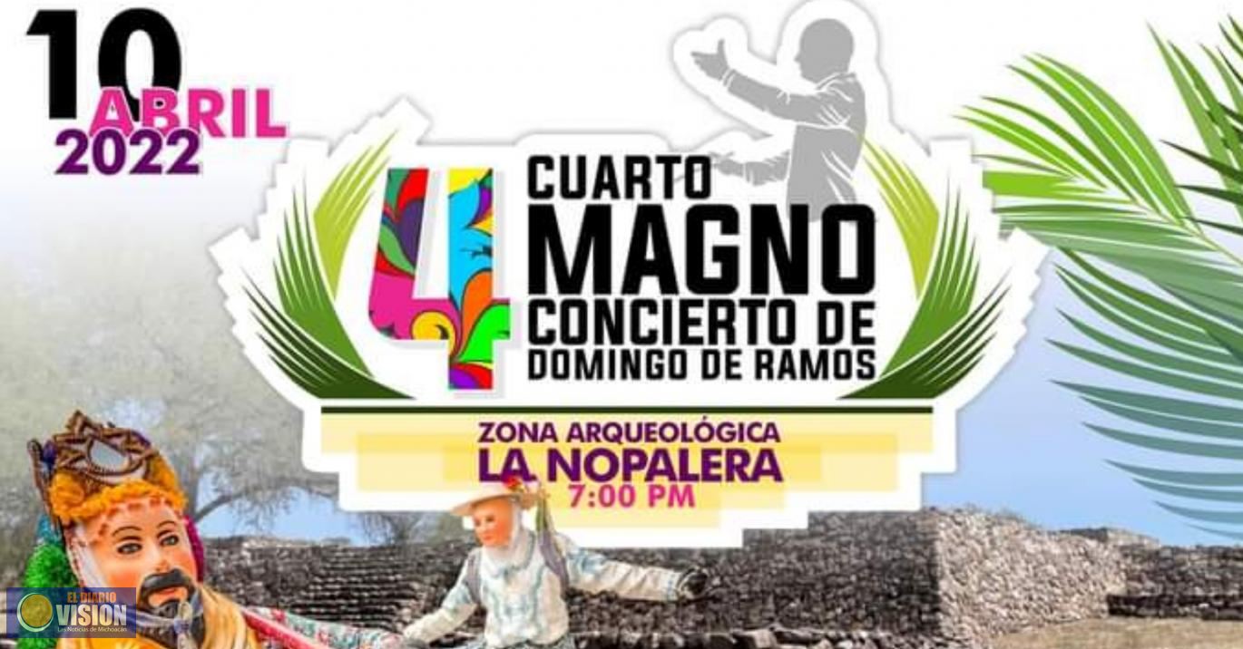 Todo listo, para el Magno Concierto de Domingo de Ramos, en Huandareo