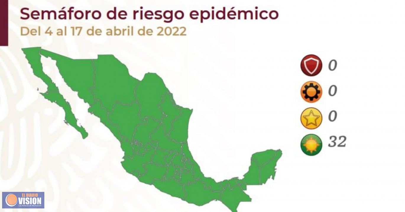 El Semáforo Epidémico coloca nuevamente a Michoacán en color verde