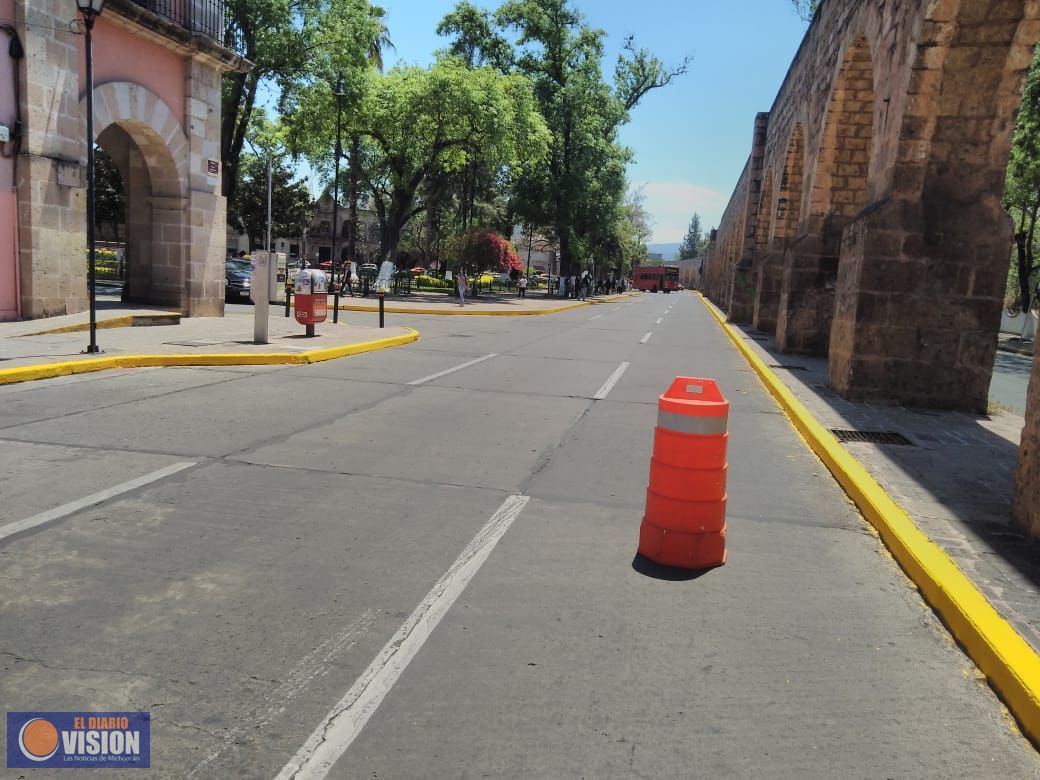 Gobierno Municipal baliza la avenida Acueducto para mejorar flujo vehicular