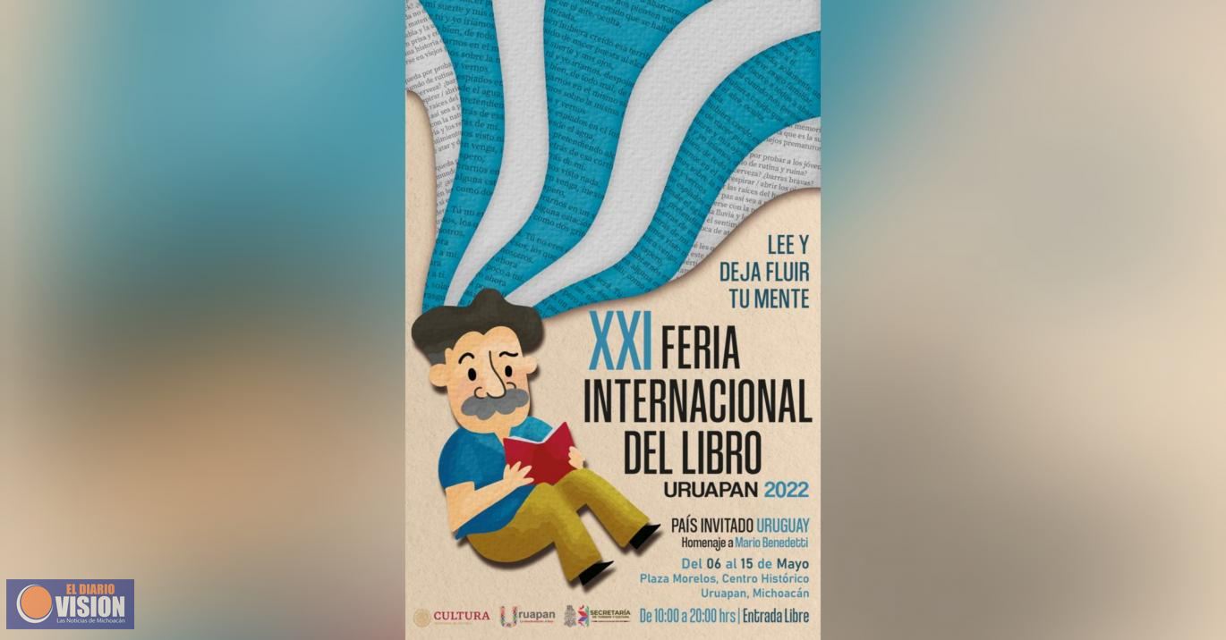 Listo el cartel de la XXI Feria Internacional del Libro, Uruapan 2022