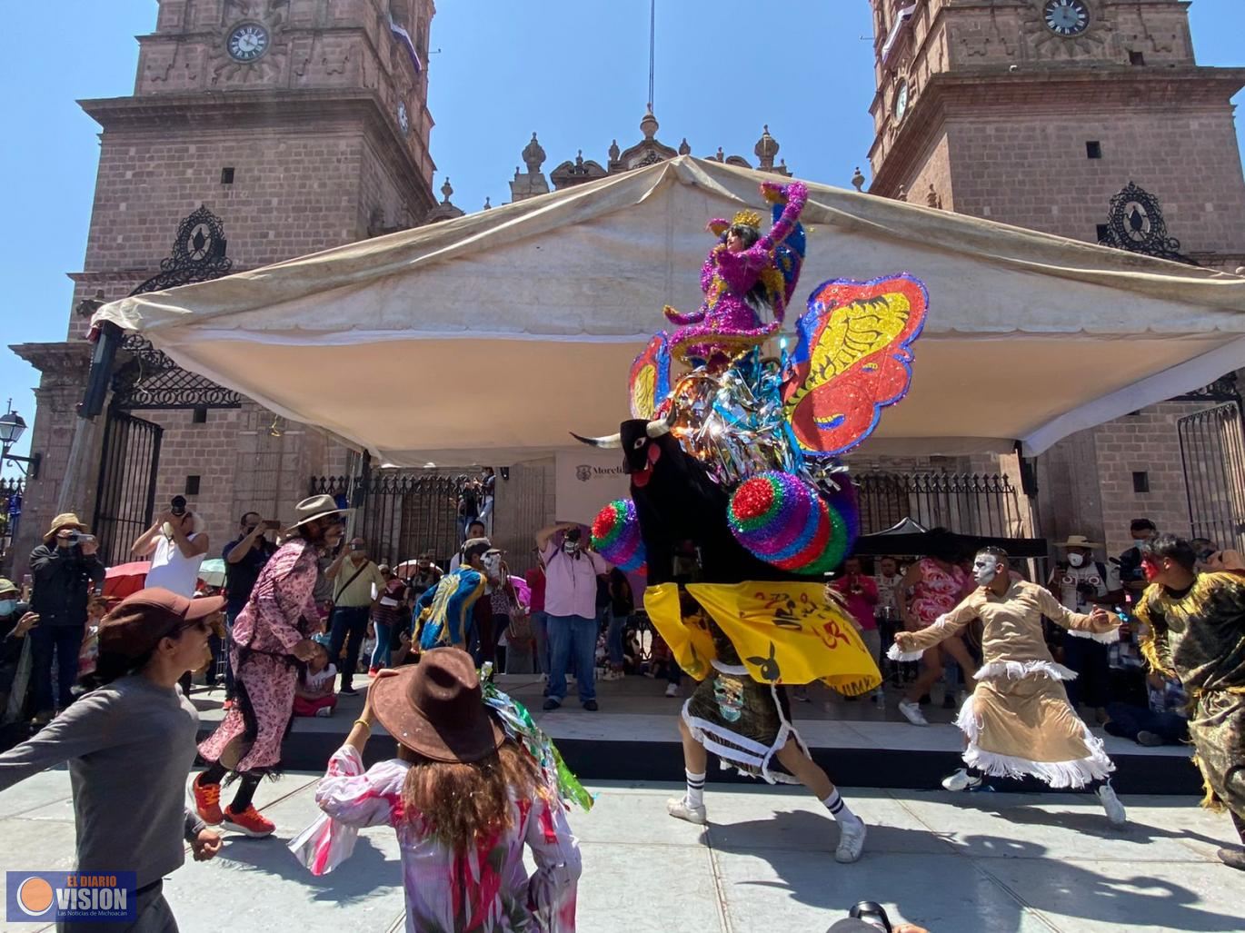 Después de 3 años, el Carnaval del Torito de Petate regresó al Centro de Morelia