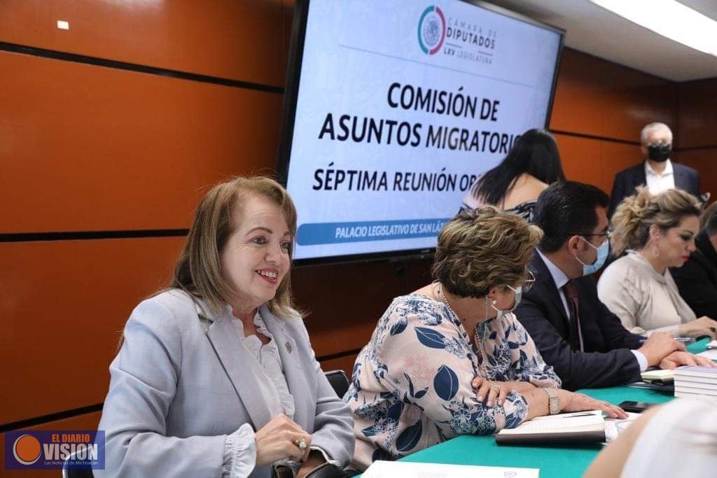 María Elena Serrano Maldonado, participó en la reunión de la Comisión de Asuntos Migratorios
