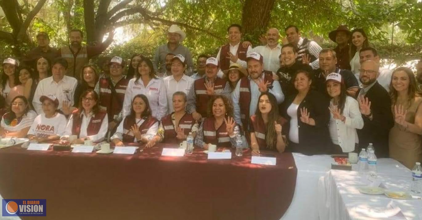 Leonel Godoy Rangel acompaño a la candidata a la gubernatura de Aguascalientes Nora Ruvalcaba