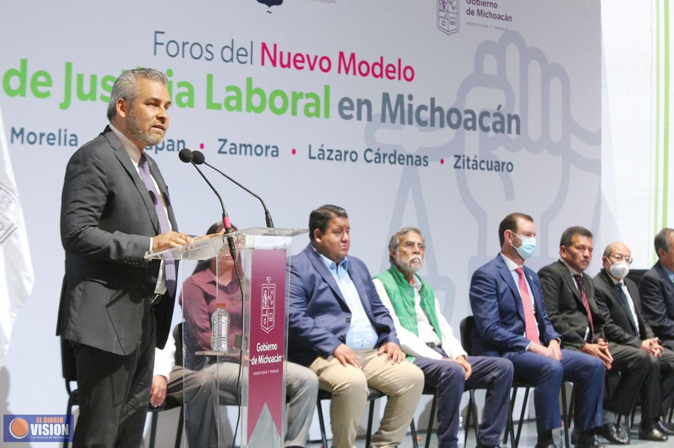 Ratifica Bedolla su compromiso para lograr la transformación laboral