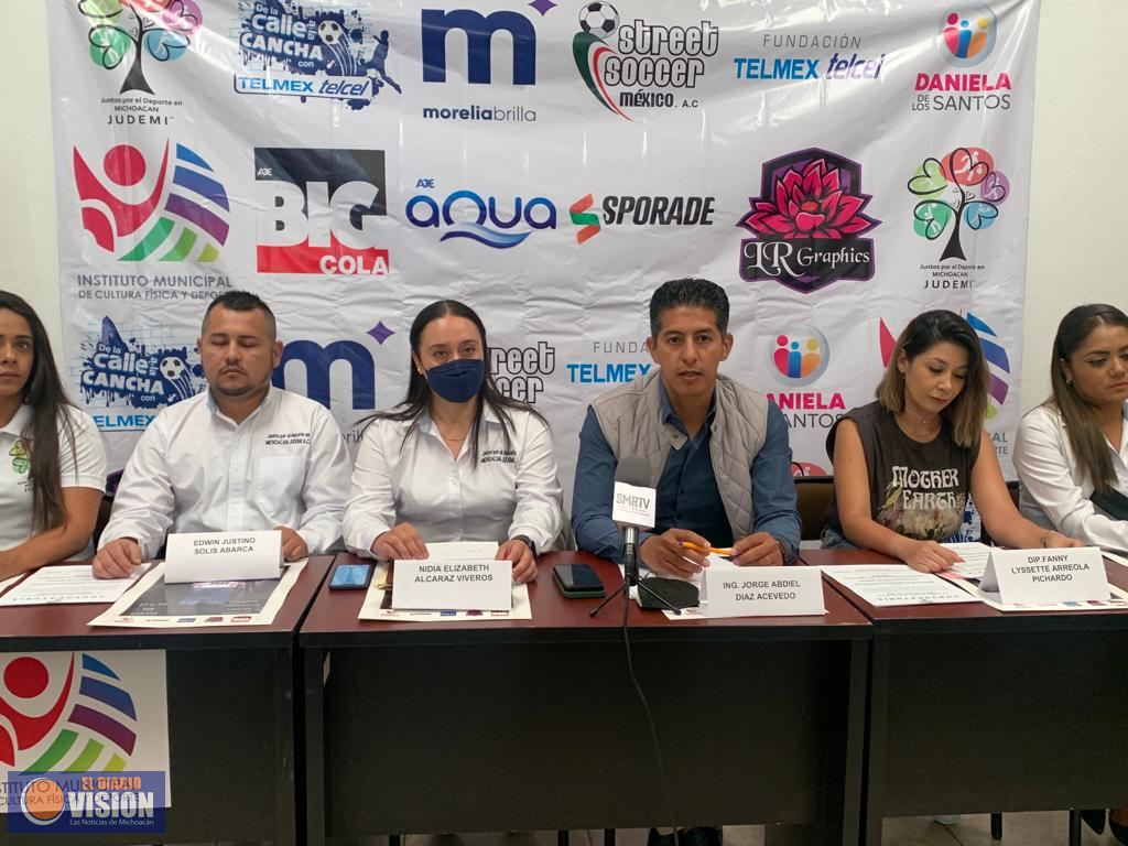 Celebrará Morelia aniversario con 12° Torneo Estatal de la Calle a la Cancha