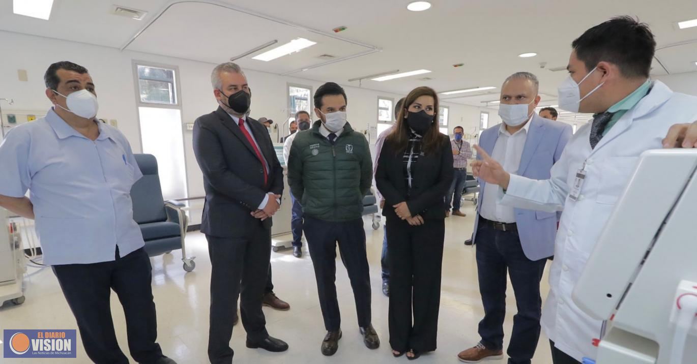 Inauguran Bedolla y Zoé Robledo Centro de Hemodiálisis en Morelia