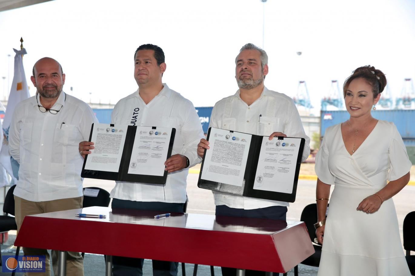 Puertos de Lázaro Cárdenas y Silao, Guanajuato, acuerdan hermanamiento comercial