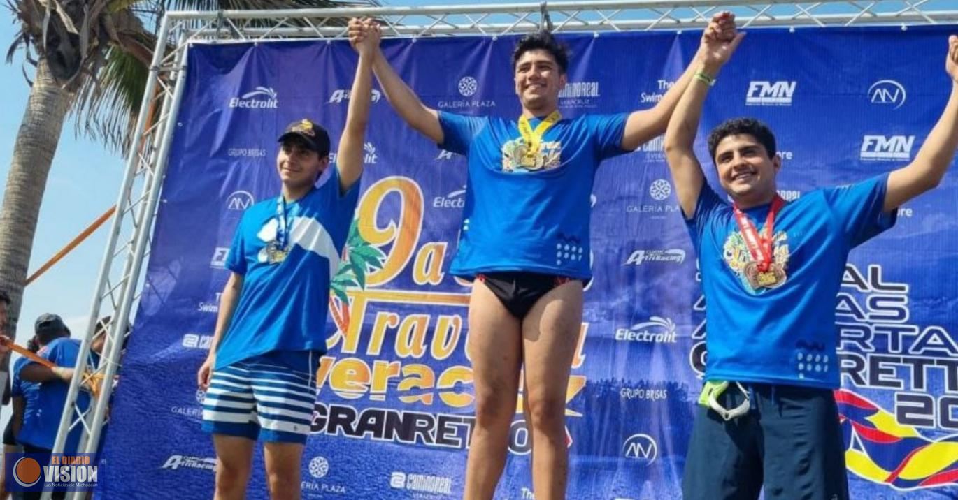 Nadadores morelianos ganan medallas en Aguas Abiertas de Veracruz