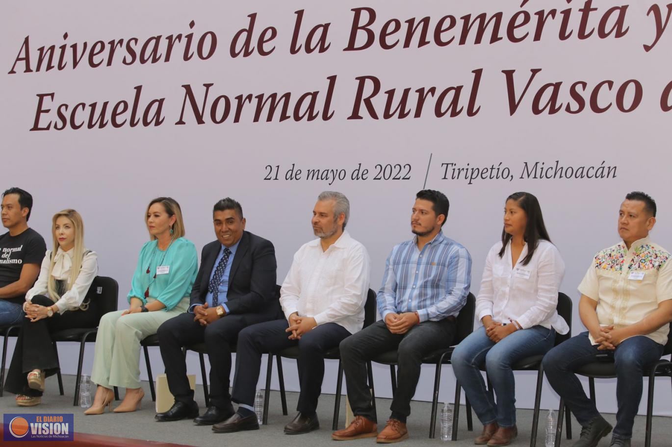 Gobierno del Estado, aliado de normalistas y maestros para transformar sistema educativo: Bedolla