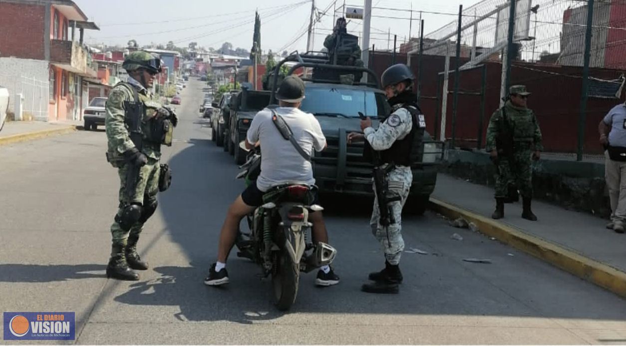 En Uruapan, SSP continúa con los operativos interinstitucionales de seguridad