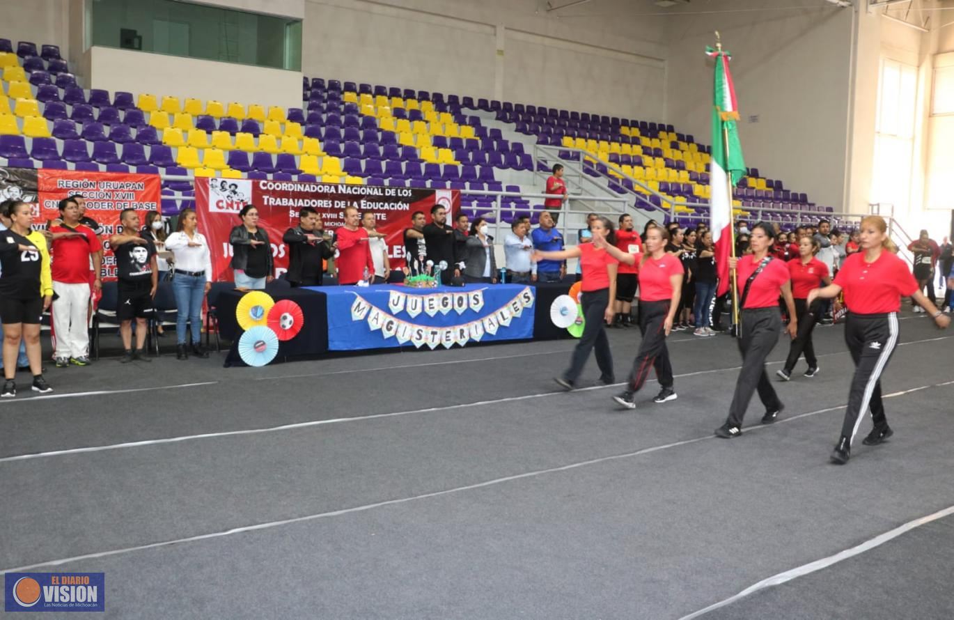 Inauguran Juegos Magisteriales de la Región Uruapan 2022
