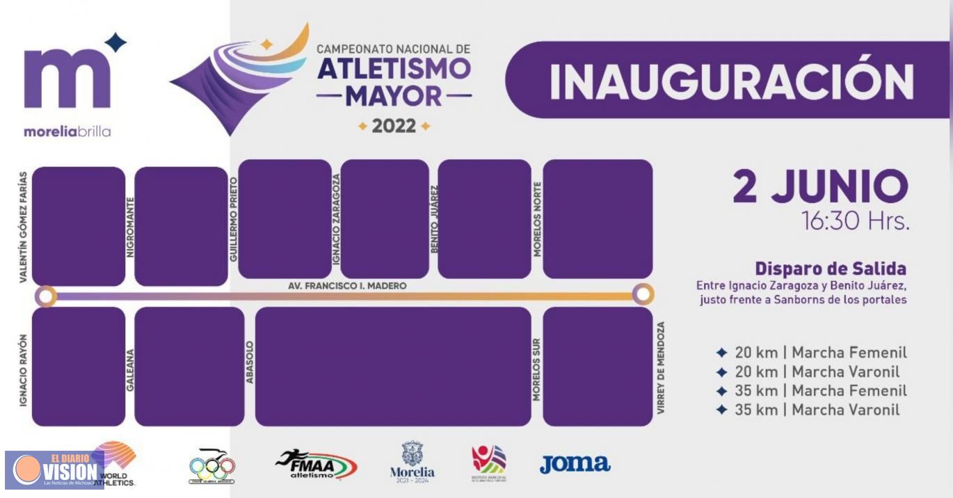 Gobierno Municipal anuncia cortes viales por arranque de Campeonato Nacional de Atletismo Mayor 2022