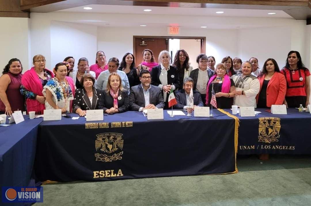María Elena Serrano se reúne con asociaciones de migrantes en los Ángeles, California
