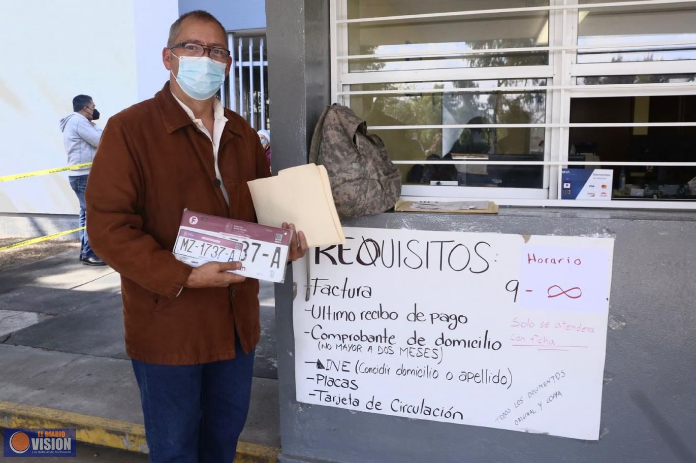 SFA, exhorta a ciudadanos a cumplir con trámite de pago y canje de placas vehiculares