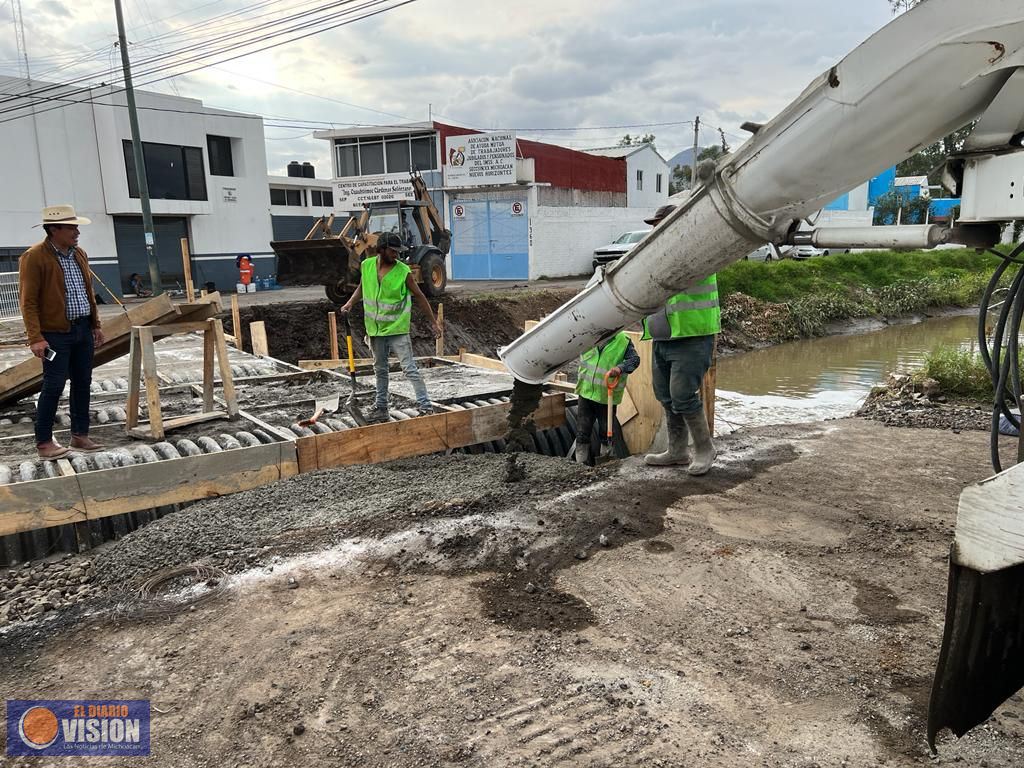 En tiempo récord: construcción del puente en dren Barajas registra 60% de avance