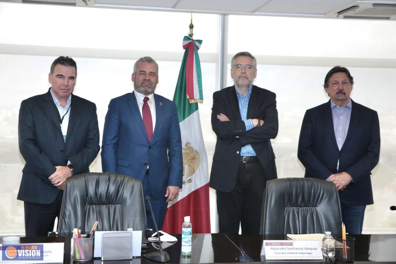 Celebra Bedolla acuerdo entre Sindicato de Mineros y Arcelor Mittal que pone fin a la huelga en LC
