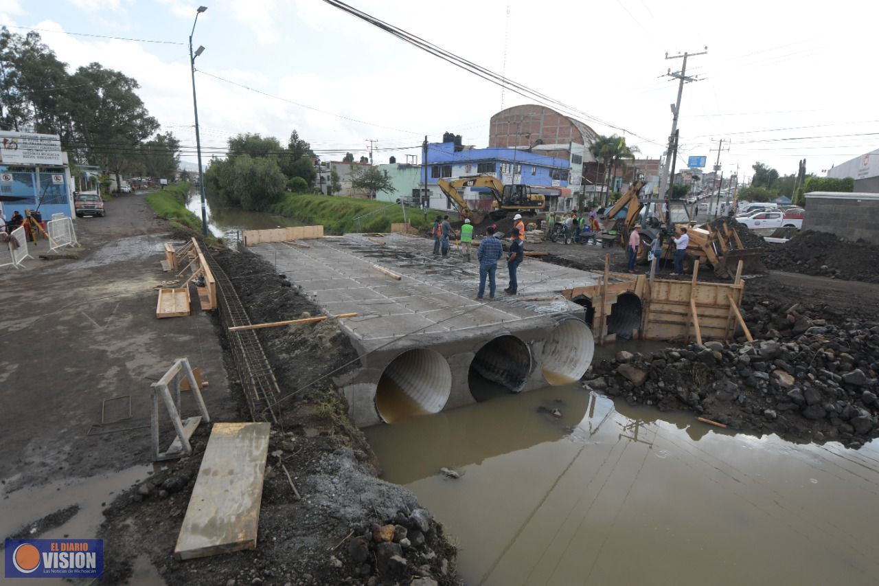 Puente del dren Barajas quedará listo en 72 horas