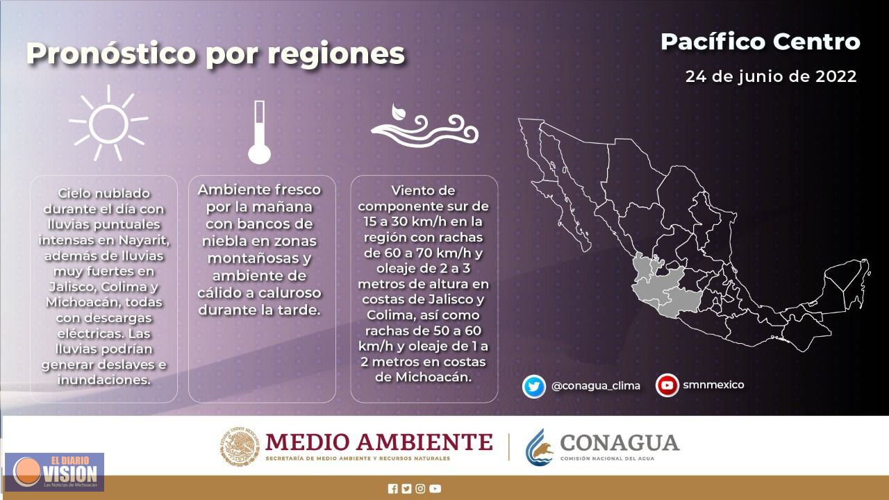 Continuarán lluvias por “Celia”, pide PC extremar precauciones