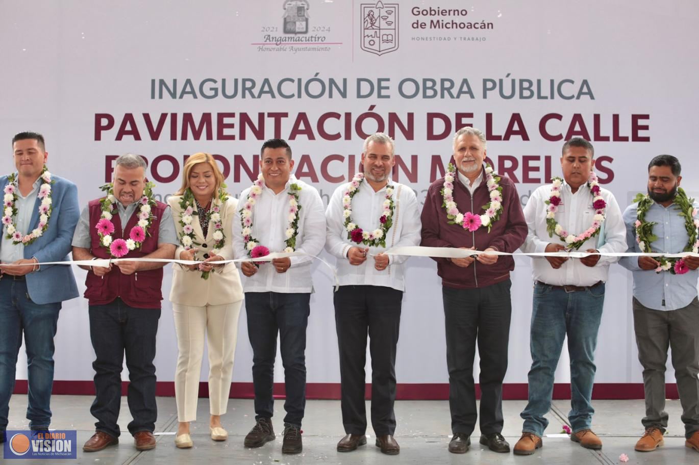 Inaugura Bedolla obras por más de 4.6 mdp en Angamacutiro