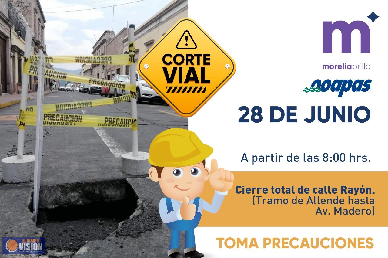 Este martes se repara hundimiento en la calle Rayón para evitar afectaciones a la ciudadanía